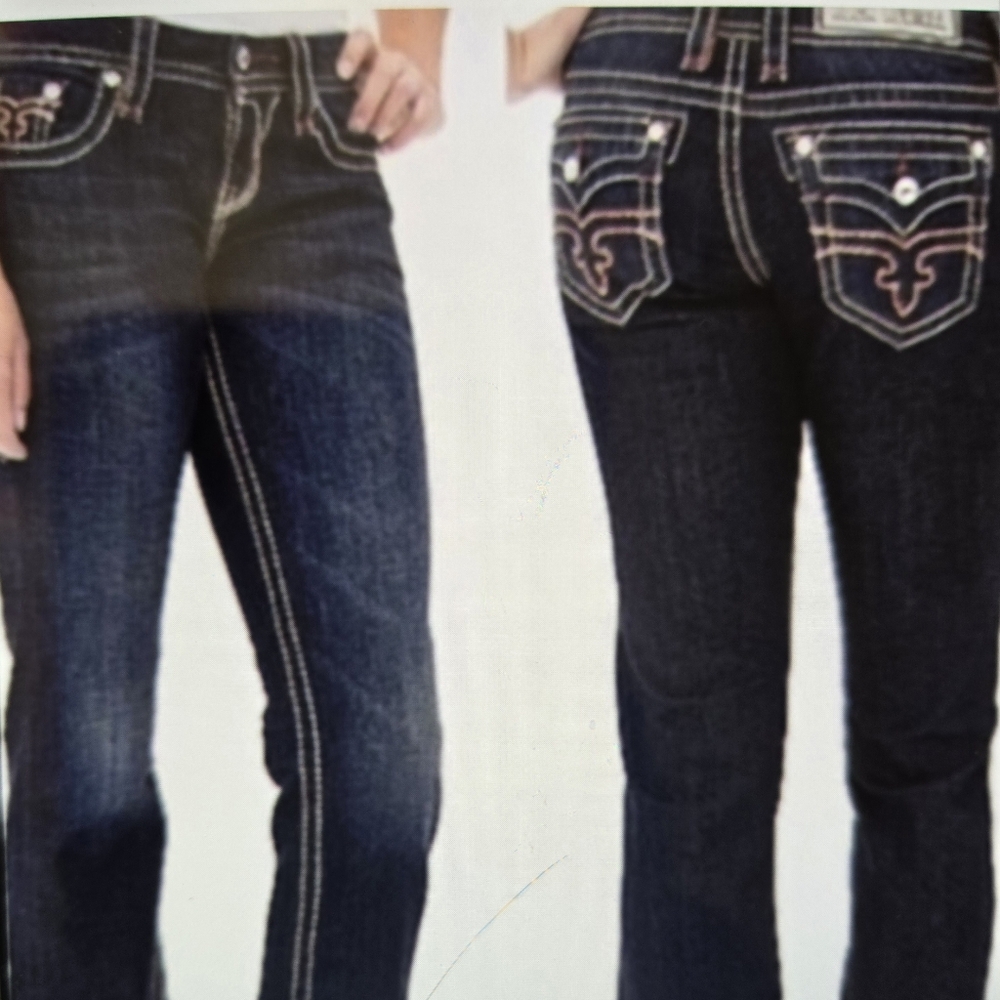 Rock Revival Alivia Easy Boot  Trendy Jean Size 28